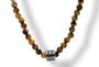 * RB Nesklace TALISMAN 4mm Tiger eyes beads Knurles polished