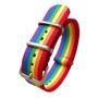 * 22mm Nylon Rainbow/Stål spenne