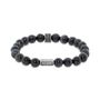 RB Bracelet ZEN Beads 8mm Blue tiger eyes and steel