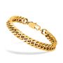 * RB Bracelet Satined steel CROONER 8mm IP Gold 21cm