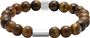 RB Zen bracelet 8mm beads in tiger's eyes quartz and knurl