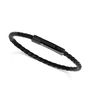 RB Bracelet DRIVER IP Black 28mm+3,5mm Black Braided Leather